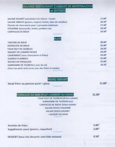 Auberge Restaurant de l' Abbaye � Montmajour